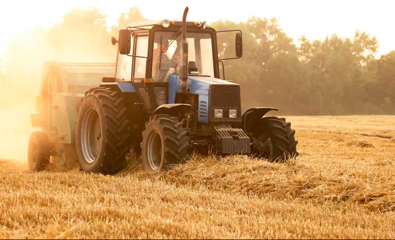 Tractor in the field